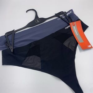 NEW BALNCE 2 Pack Thongs in Black & Grey Size L